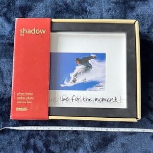 neXXt Shadow Black 4x6 Photo Frame with White Mat